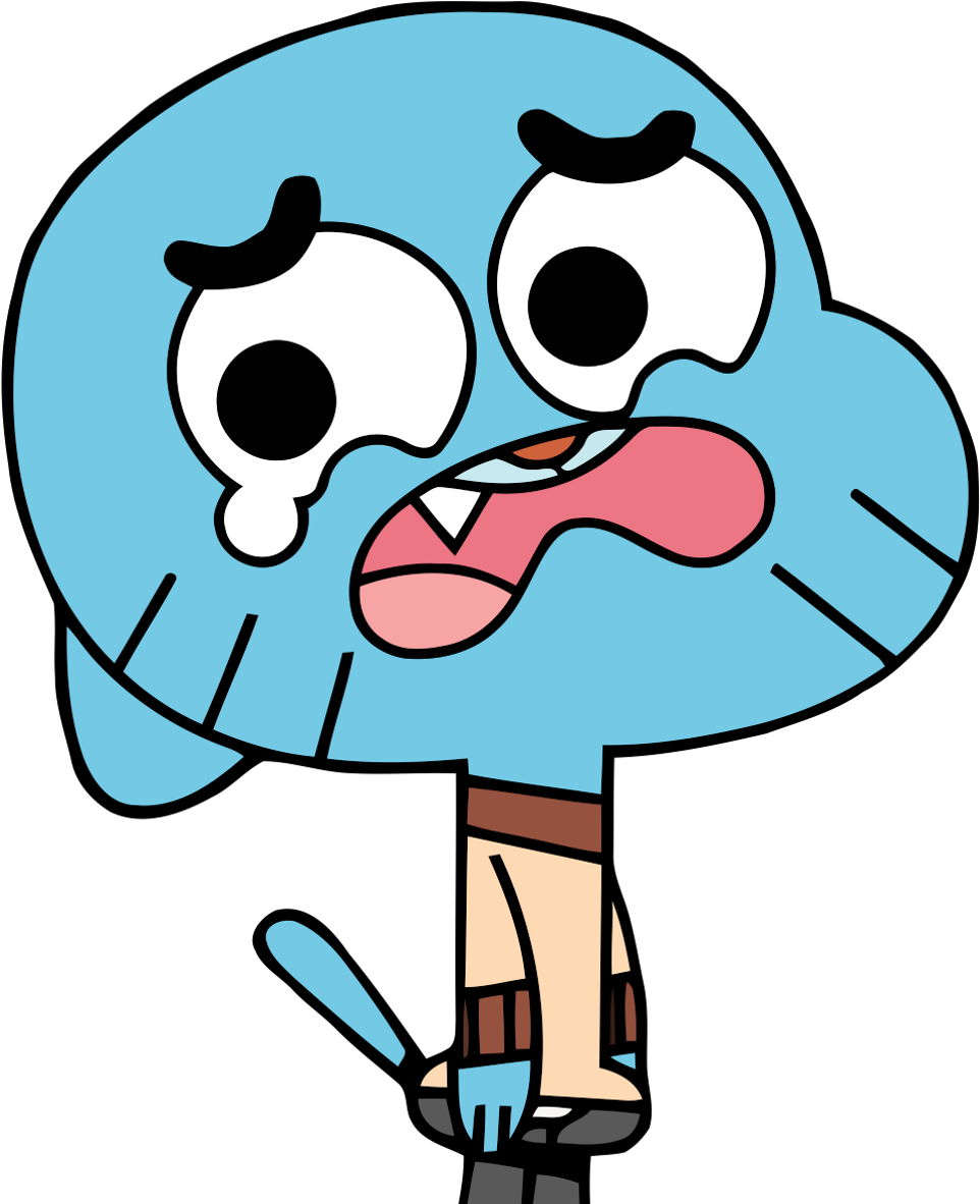 Gumball Sticker - Amazing World Of Gumball Crying Clipart (1024x1217), Png Download