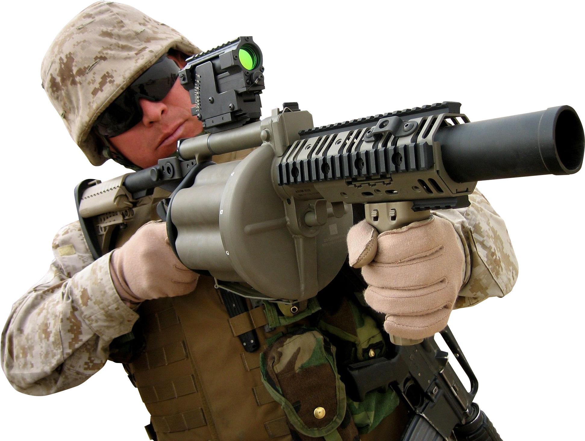 Personpsb Battle - Grenade Launcher Clipart (2000x1485), Png Download