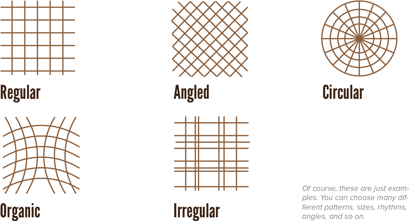 Types Of Grids - Different Types Of Grid Pattern Clipart (1395x756), Png Download