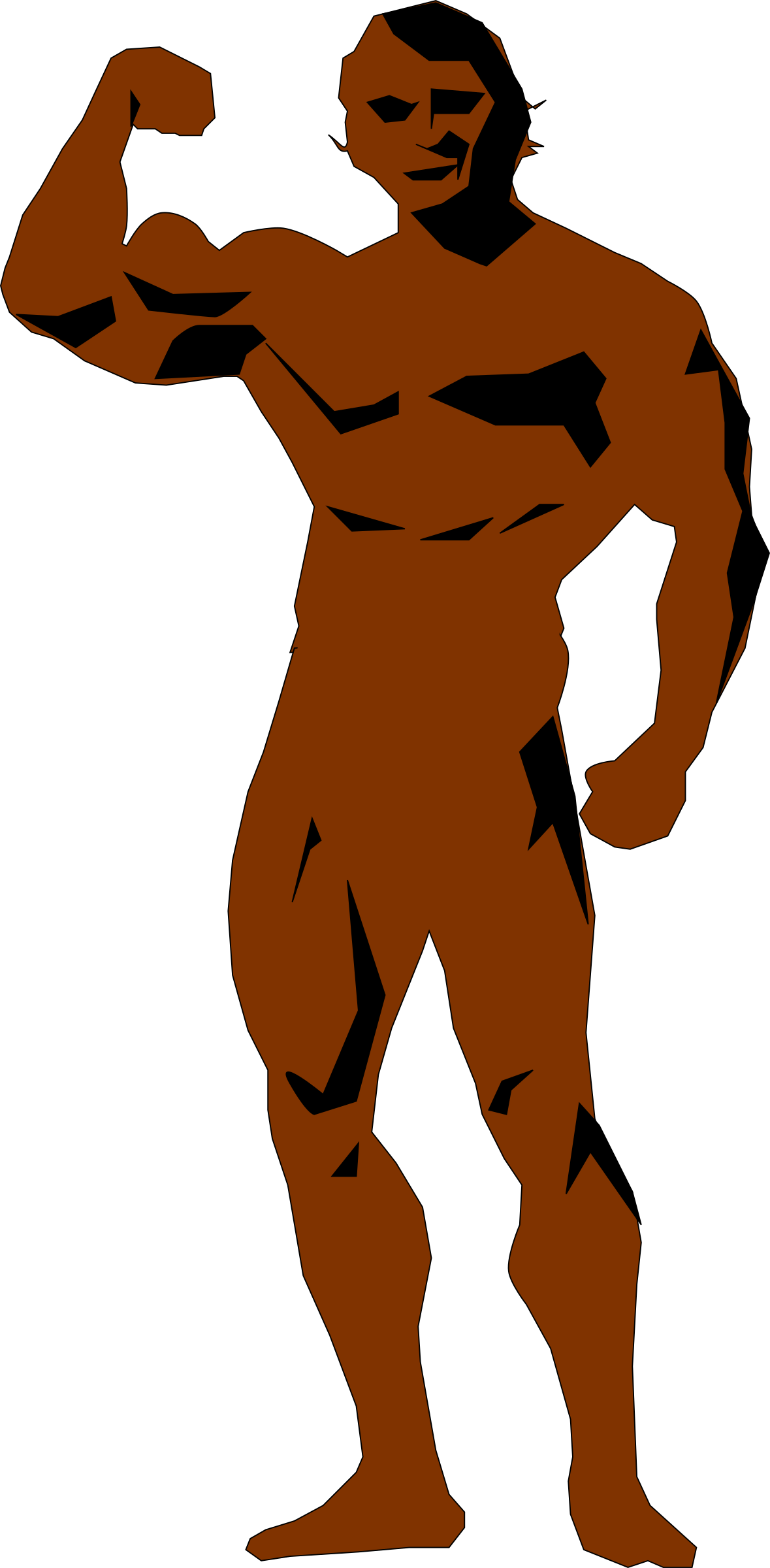 Body Builder Clip Art - Bodybuilder Clipart Png Transparent Png (1179x2400), Png Download