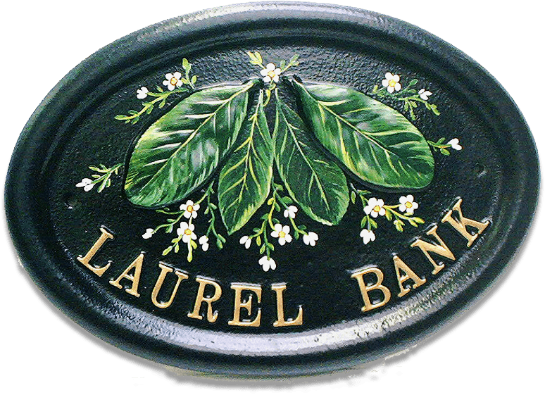 Laurel Leaves House Sign - Tea Plant Clipart (774x561), Png Download