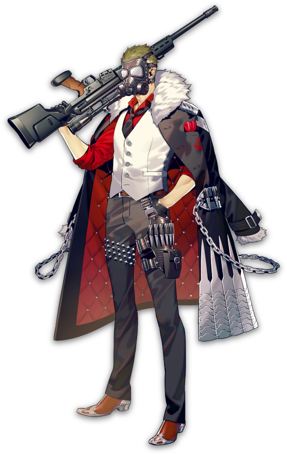 Gloves Cartridge Chains Coat Dress Shirt Eins Full - Airsoft Gun Clipart (563x891), Png Download
