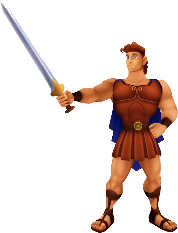 Hercules Free Download Png - Hercules Kingdom Hearts Clipart (607x779), Png Download