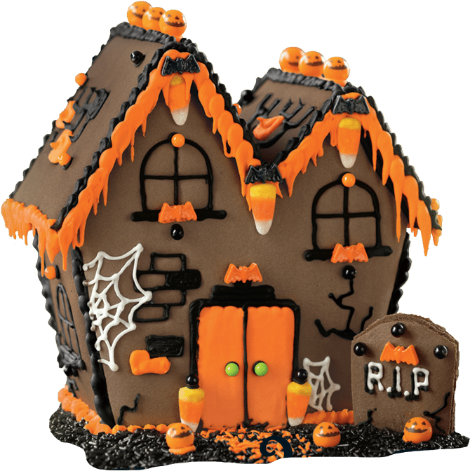 Halloween House Vector Free Png Photo - Haunted House Gingerbread House Clipart (680x720), Png Download