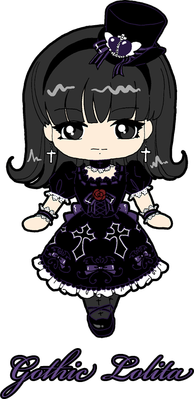 Gothic Lolita Png - Transparent Gothic Lolita Clipart (400x823), Png Download