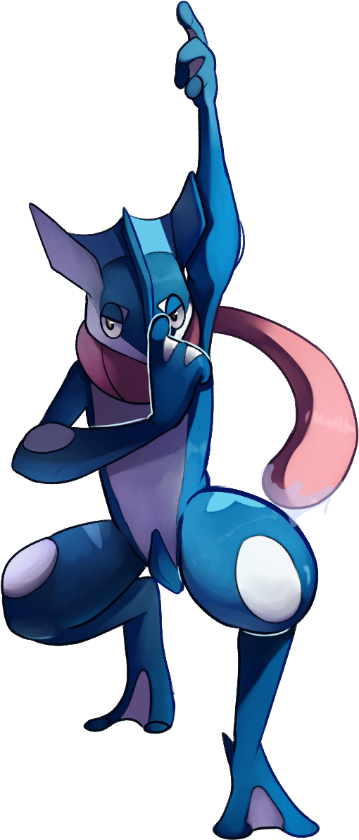 Greninja By Solarbyte - Cartoon Clipart (1078x1240), Png Download