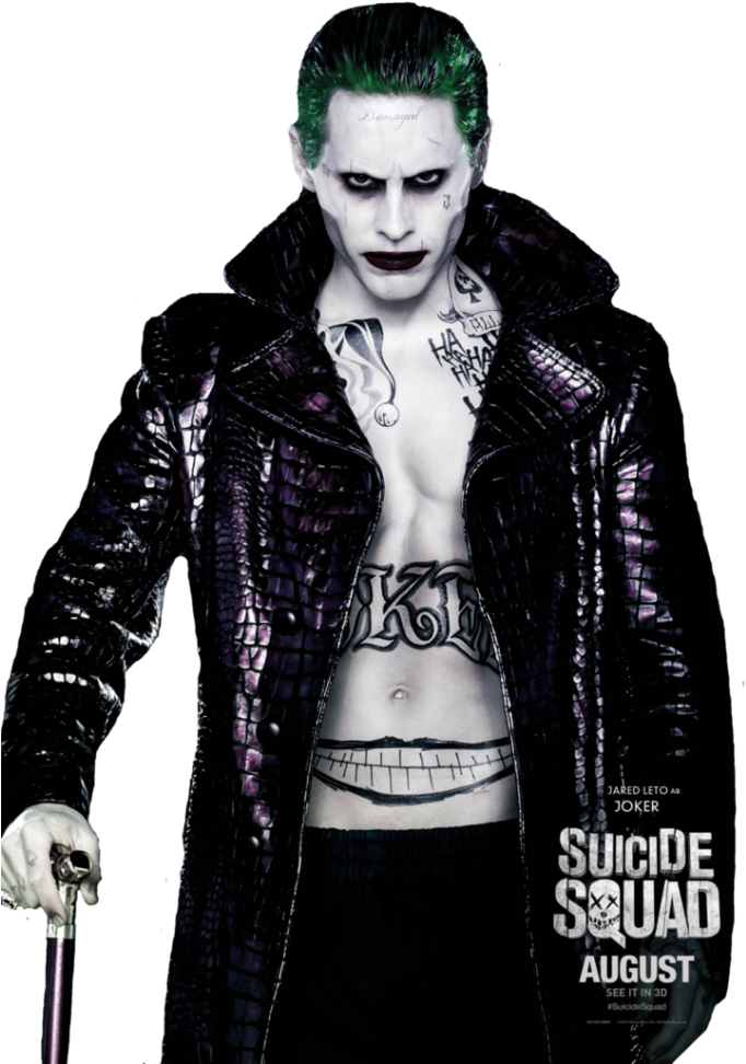 Joker Suicidca Squad Png - Joker Png Suicide Squad Clipart (700x1022), Png Download