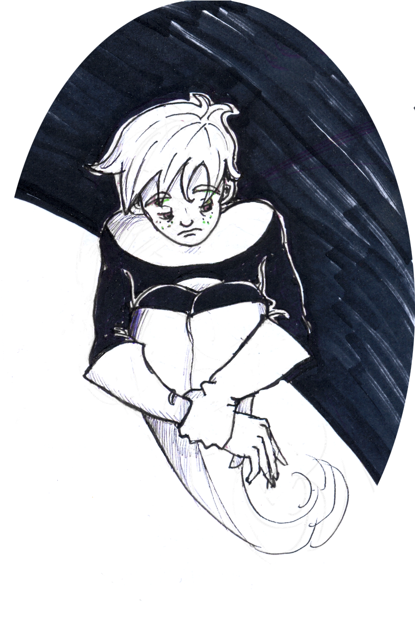 ““inktober - Danny Phantom Angst Clipart (826x1236), Png Download