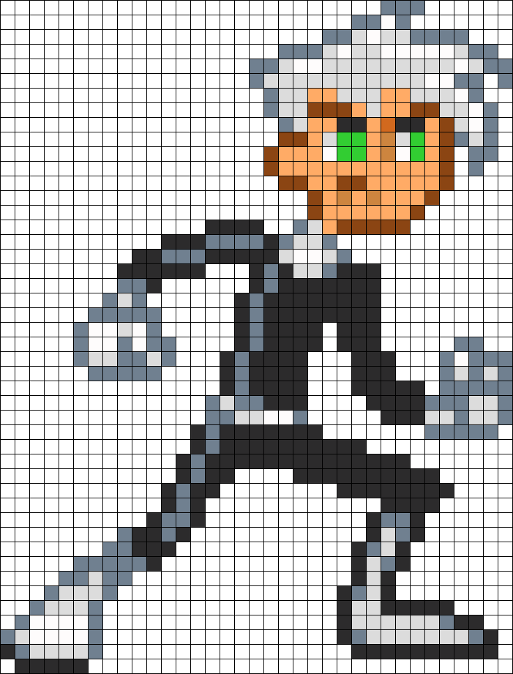 Danny Phantom Perler Bead Pattern / Bead Sprite - Cartoon Clipart (736x967), Png Download