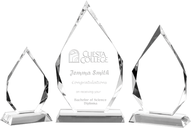 Glass And Crystal Corporate Awards - Cuesta College Clipart (704x485), Png Download