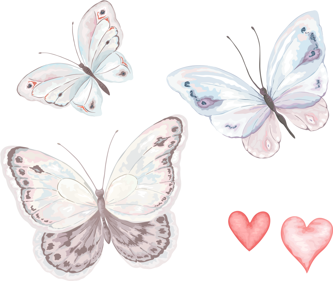 Transparent Watercolor Butterfly Png , Png Download - Butterflies Watercolor Transparent Clipart (1106x935), Png Download