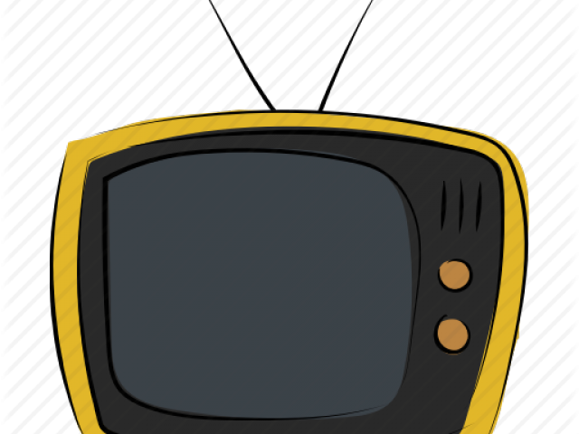 Drawn Tv Vintage Tv - Television Set Clipart (640x480), Png Download