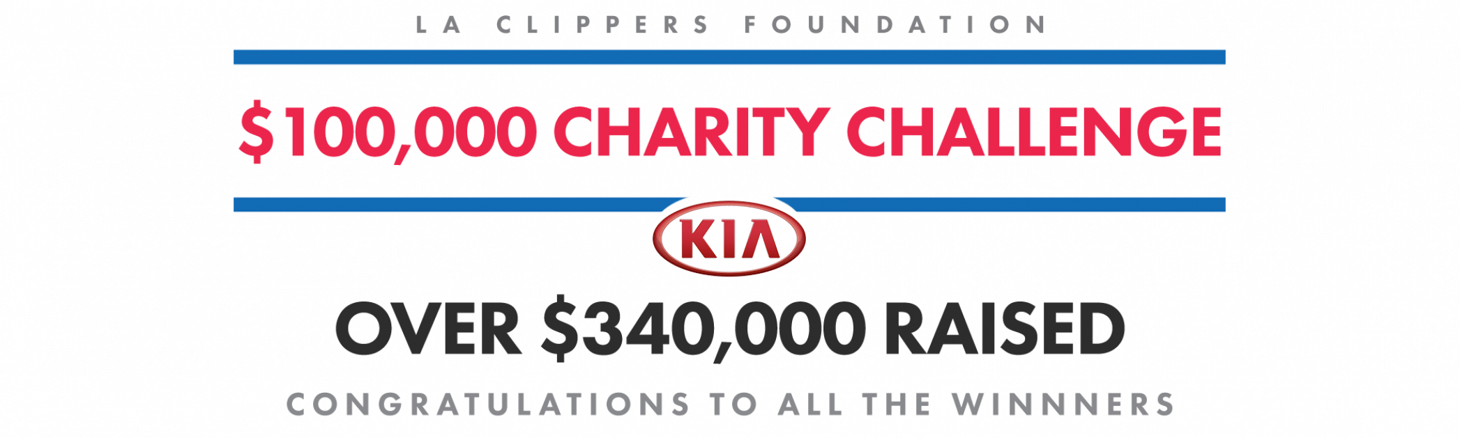 La Clippers Foundation Charity Challenge - Sign - Png Download (2094x629), Png Download
