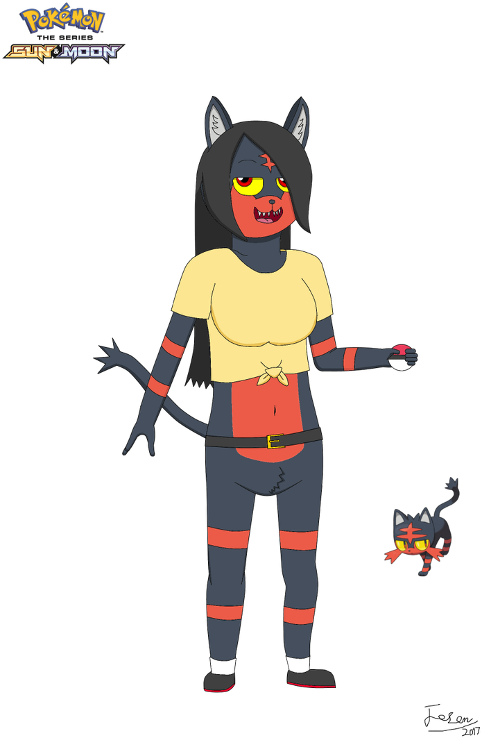 This Is Jared Laen The Anthropomorphic Litten From - Cartoon Clipart (810x1200), Png Download