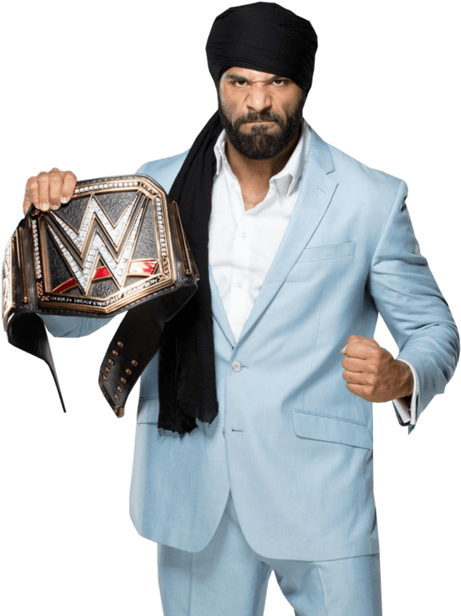 Celebrities - Jinder Mahal Champion Png Clipart (894x894), Png Download