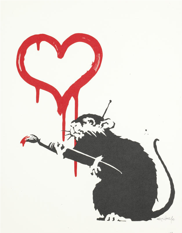 Banksy Love Rat Signed - Banksy Artist Clipart (1190x804), Png Download