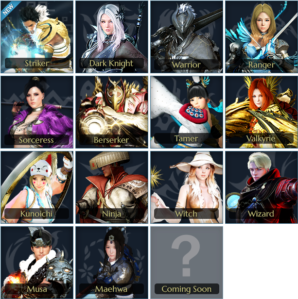 Features - Black Desert Online All Classes Clipart (616x627), Png Download