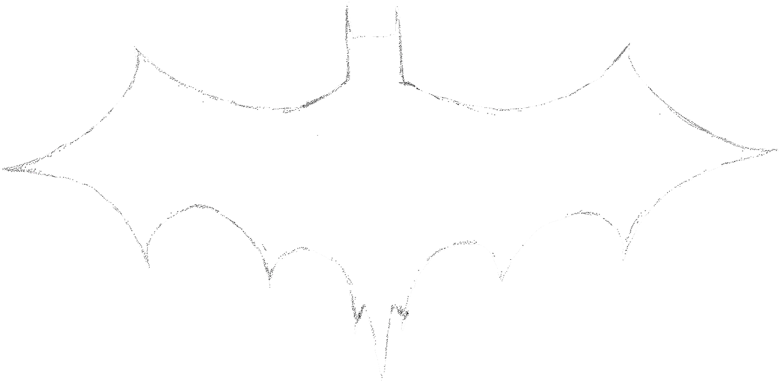 The Batman Project - White Bat Sign Png Clipart (1600x866), Png Download