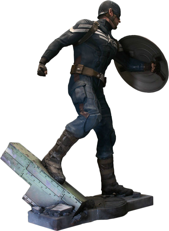 Captain America 2 Winter Soldier - Figurine Clipart (580x794), Png Download