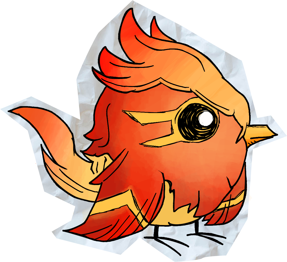 Red Painted Chicken - Cartoon Clipart (1480x1408), Png Download