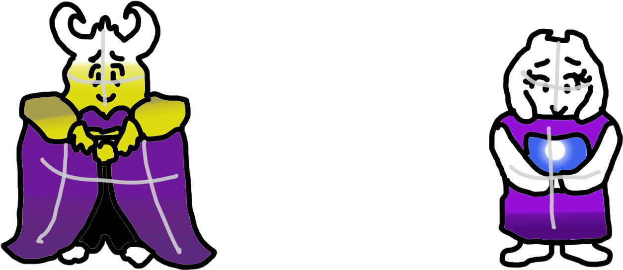 Asgore And Toriel - Cartoon Clipart (1600x1143), Png Download