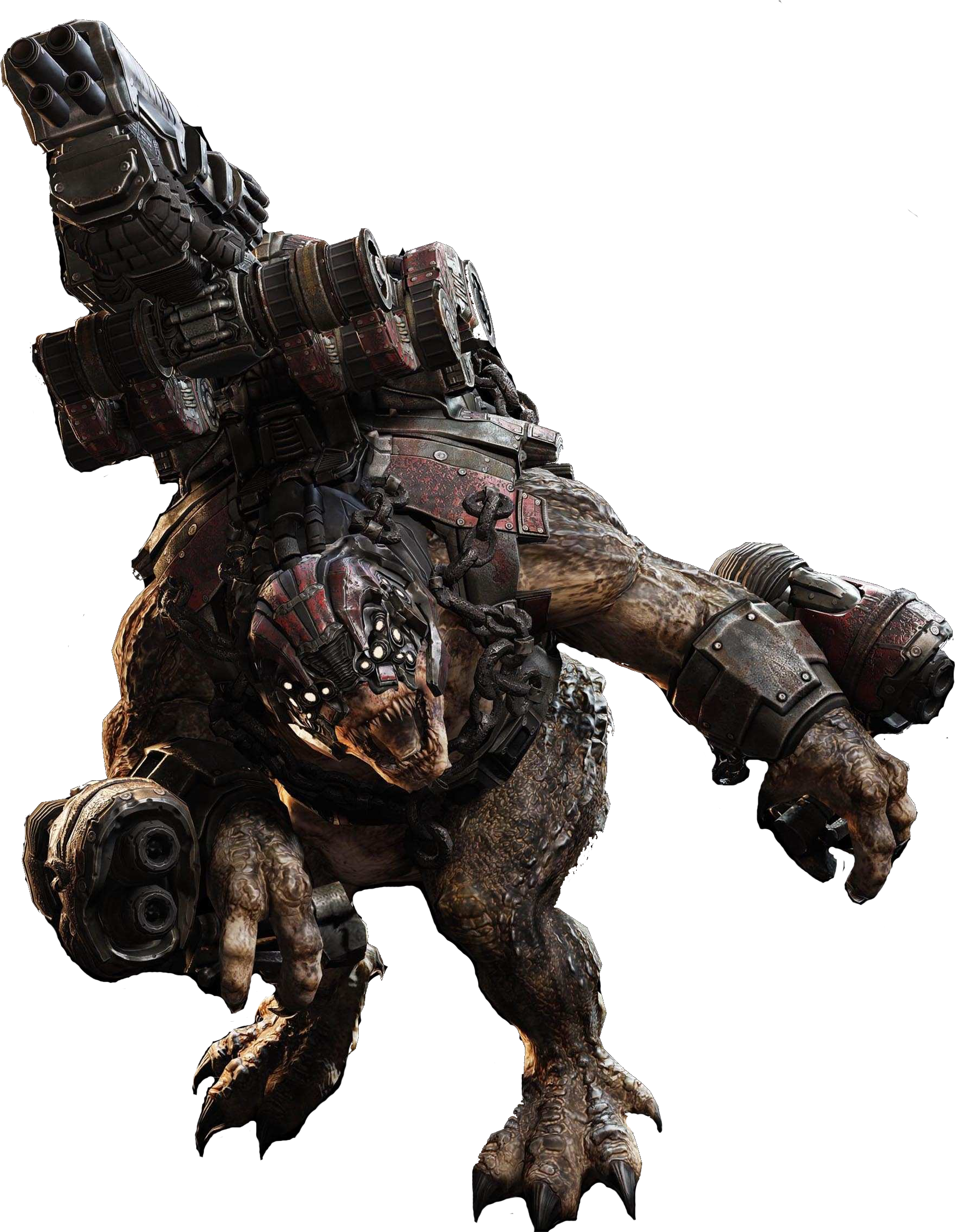 Brumakian Productions - Gears Of War Locust Brumak Clipart (1888x2260), Png Download