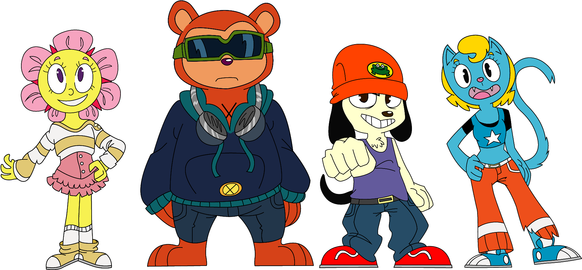 Parappa The Rapper Images Parappa Team Hd Wallpaper - Anime Parappa The Rapper Clipart (1900x889), Png Download