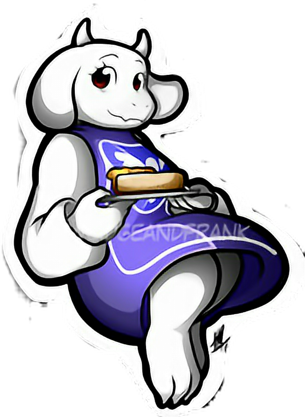 Toriel Sticker - Cartoon Clipart (1024x1398), Png Download