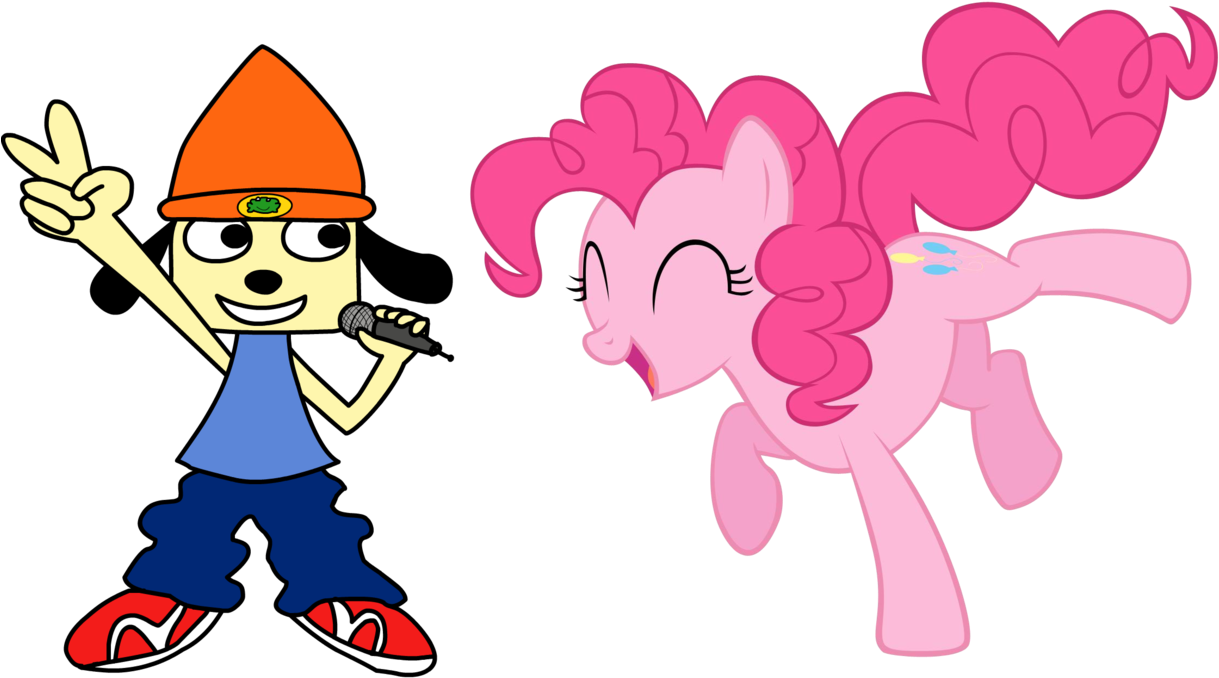 Egstudios93, Crossover, Parappa, Parappa The Rapper, - Pinkie Pie And Joy Clipart (1219x678), Png Download