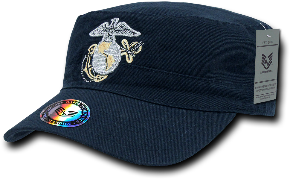 Marines Cap Eagle Globe Anchor Vintage Military Style - Fbi Hat Transparent Background Clipart (1000x1000), Png Download