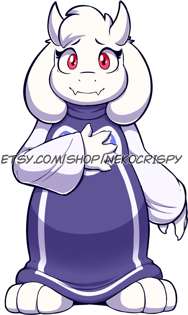 Toriel Acrylic Standee/sticker Design - Cartoon Clipart (663x1050), Png Download