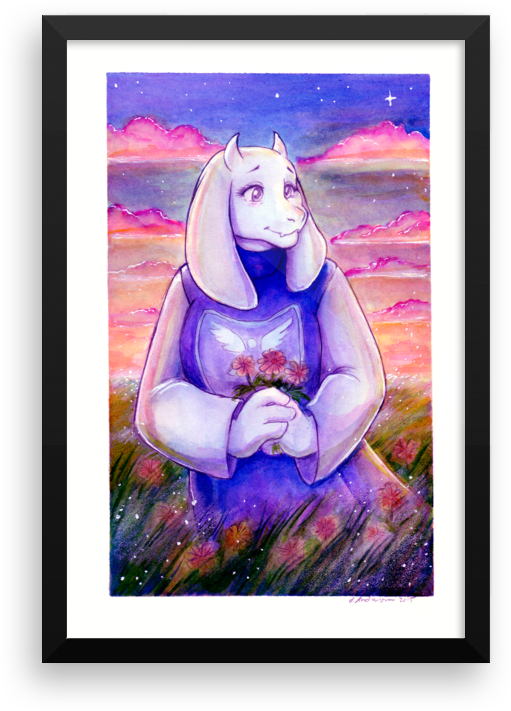 Watercolor Toriel Print - Beautiful Toriel Clipart (780x780), Png Download