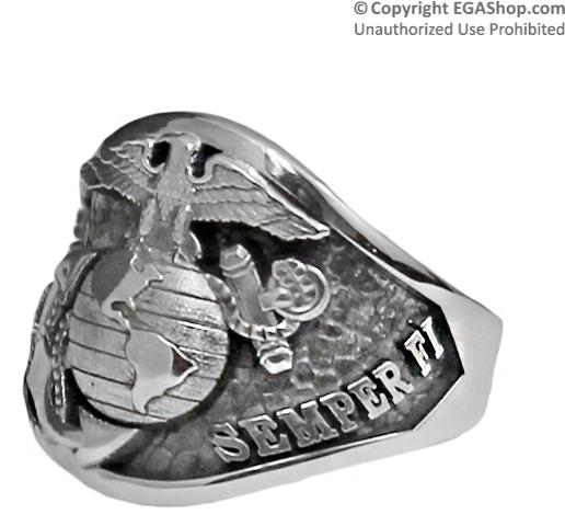 Marine Corps Graduation Ring "usmc" On One Side And - Ring Clipart (600x600), Png Download