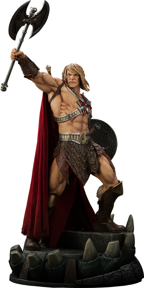 Masters Of The Universe Heman Statue By Sideshow Collectible - Sideshow He Man Exclusive Clipart (480x962), Png Download
