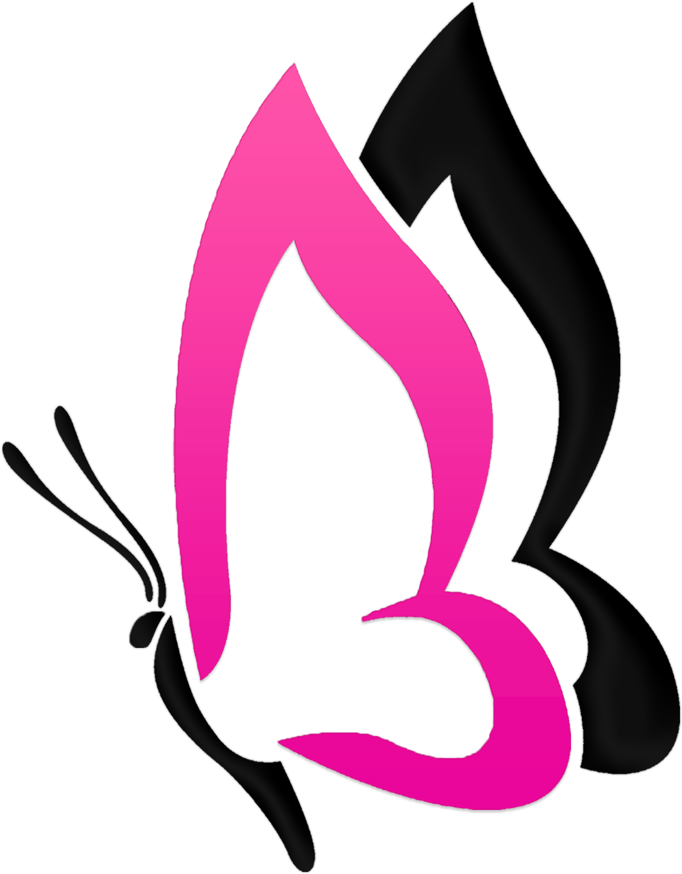 Butterfly Png Logo Clipart (1661x2019), Png Download