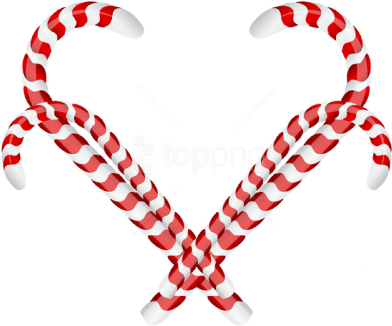 Free Png Candy Cane Christmas Ornament Png - Candy Cane Heart Png Clipart (850x716), Png Download