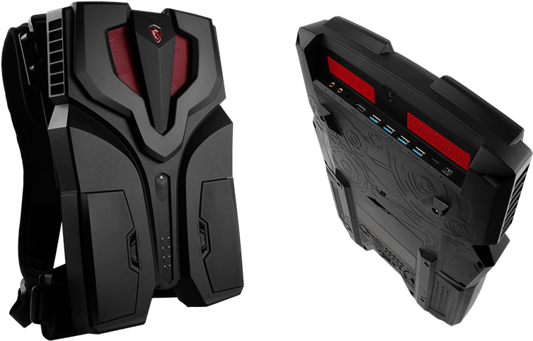 Msi Vr One Lättaste Bärbara Datorn Till Htc Vive - Msi Backpack Pc Clipart (800x539), Png Download