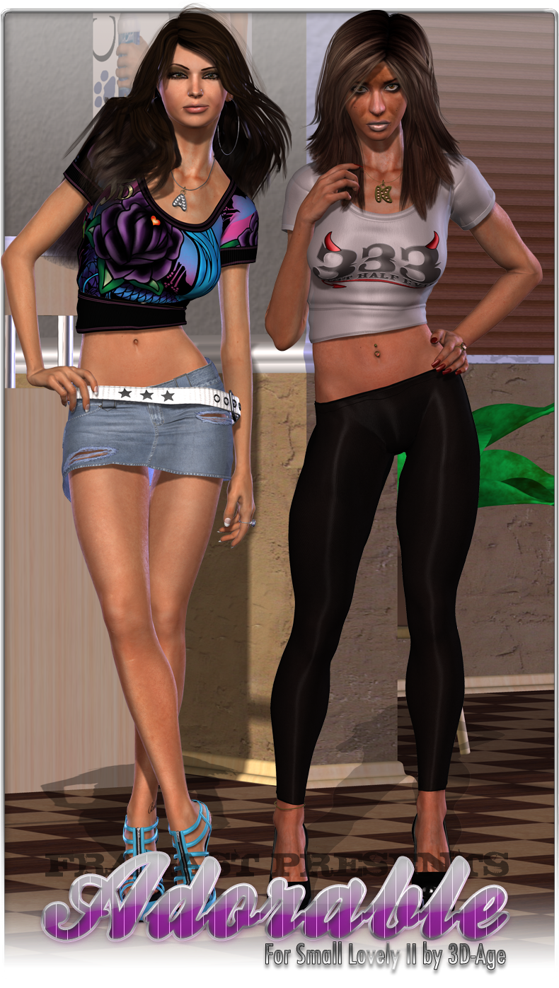 Adorable For Small Lovely Ii By 3d-age - Girl Clipart (800x1400), Png Download