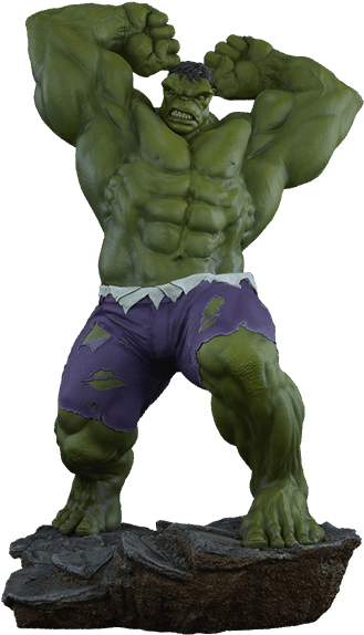 Avengers Assemble Hulk 1/5 Scale Statue - Hulk Statue Clipart (600x600), Png Download