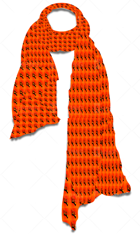 Scarf Clipart Transparent Background - Orange Scarf Png (480x801), Png Download