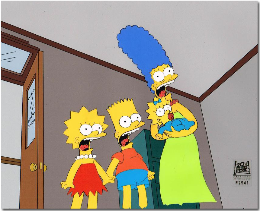 Marge, Maggie, Lisa & Bart Simpson - Cartoon Clipart (930x930), Png Download