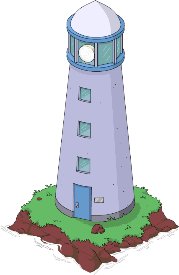 Tapped Out Earl - Simpsons Springfield Lighthouse Clipart (627x940), Png Download