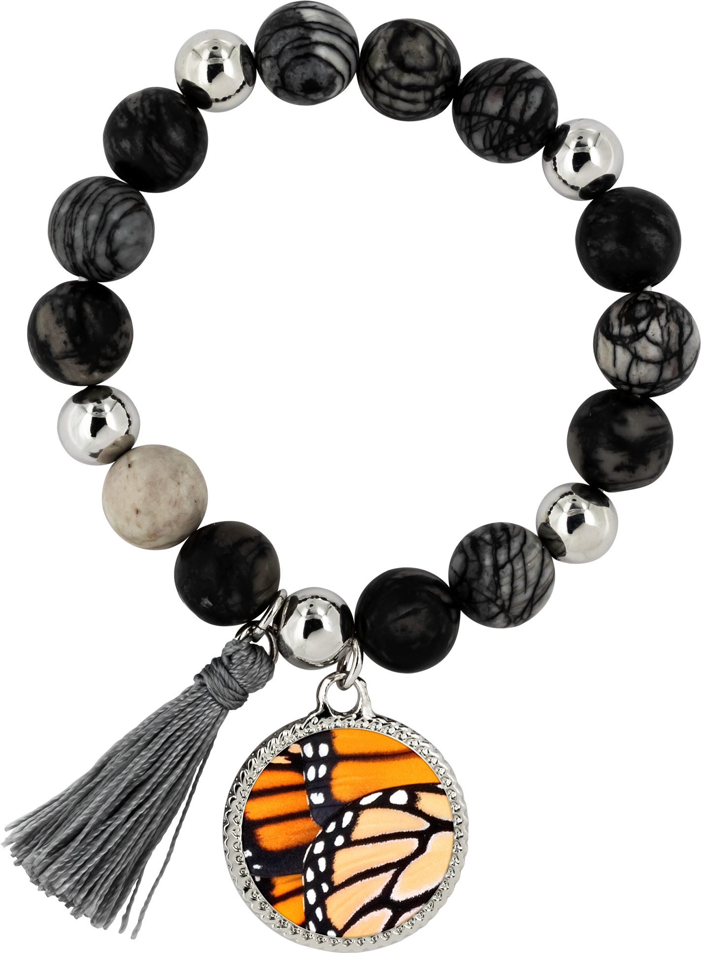 Monarch Butterfly Wings Lyric Bracelet - Bracelet Clipart (2000x2000), Png Download