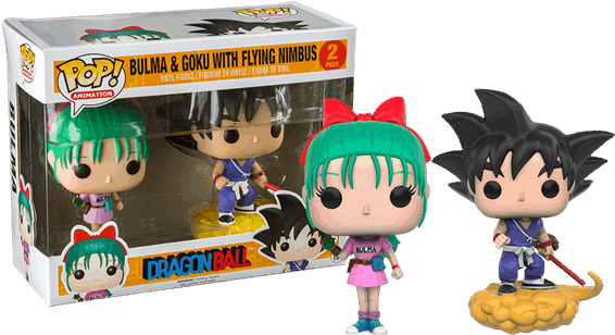 Goku And Bulma Pop Vinyl Figure 2 Pack - Funko Pop Dragon Ball Clipart (600x600), Png Download