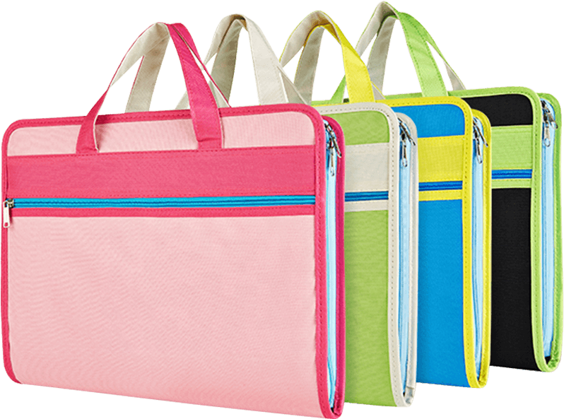 A4 Canvas Oxford 13 Pocket Colorful Expanding File - Handbag Clipart (800x800), Png Download