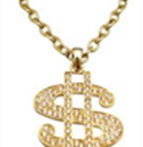 Chain Clipart Dollar Sign Transparent - Money Necklace For Roblox - Png Download (640x480), Png Download
