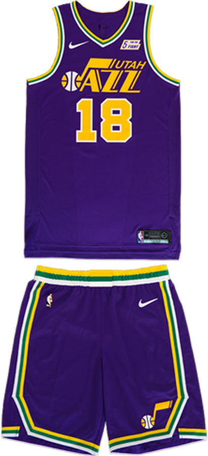 Classic Edition - Utah Jazz Purple Jersey Clipart (450x900), Png Download