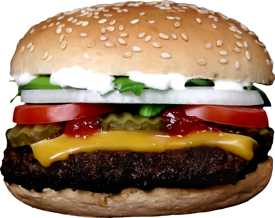 Hamburger Veggie Burger Mcdonald's Big Mac Cheeseburger - Big Mac Clip Art - Png Download (947x750), Png Download