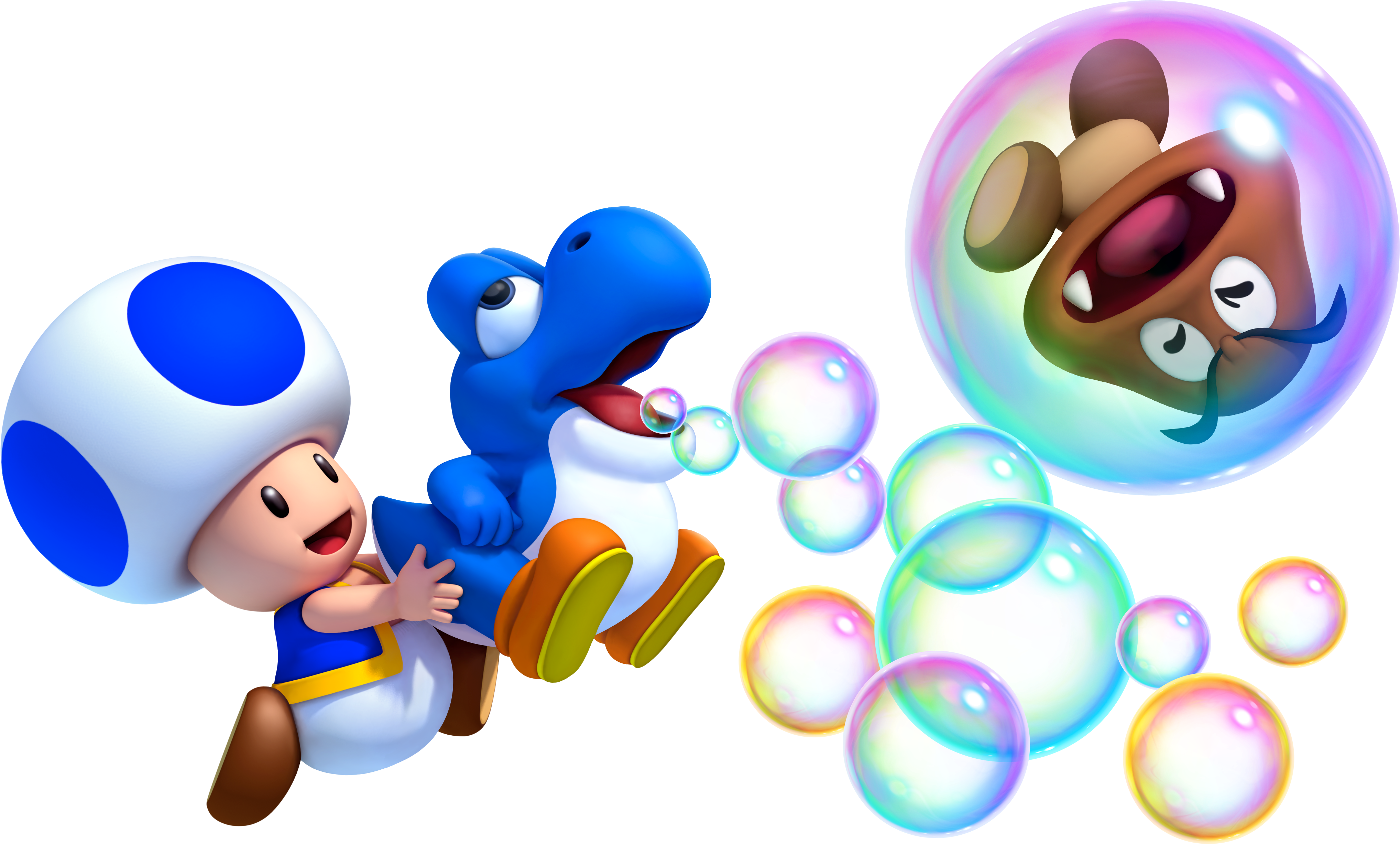 Nintendo Officially Confirms You Can Play As Blue Toad - New Super Mario Bros U Toads Clipart (4142x2541), Png Download