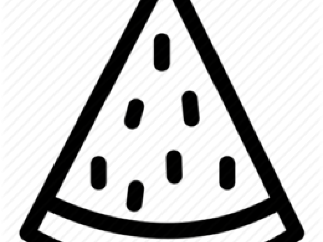 Watermelon Clipart Watermelon Slice - Watermelon Slice Clipart Black And White - Png Download (640x480), Png Download